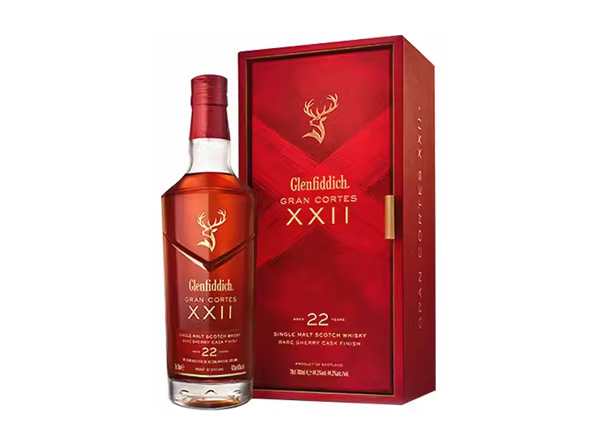 郑州回收格兰菲迪22年璀璨珍藏版威士忌700ml礼盒装Glenfiddich XXII苏格兰威士忌