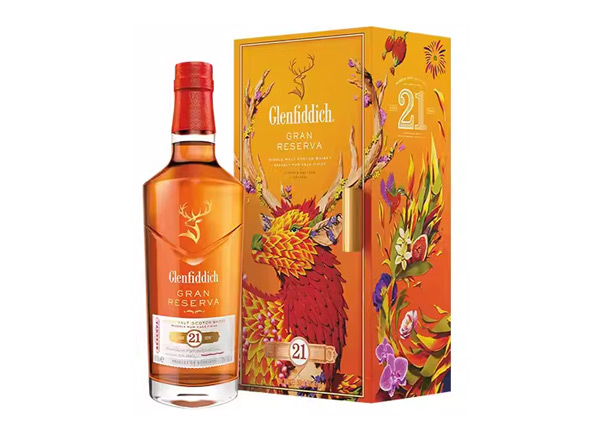 郑州回收格兰菲迪21年700ml福鹿生花新年装福鹿呈祥新春礼盒装Glenfiddich苏格兰威士忌