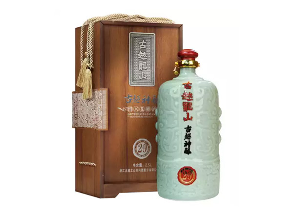 郑州回收古越龙山东方古越神酿二十年陈酿花雕酒木盒青瓷2.5L绍兴黄酒