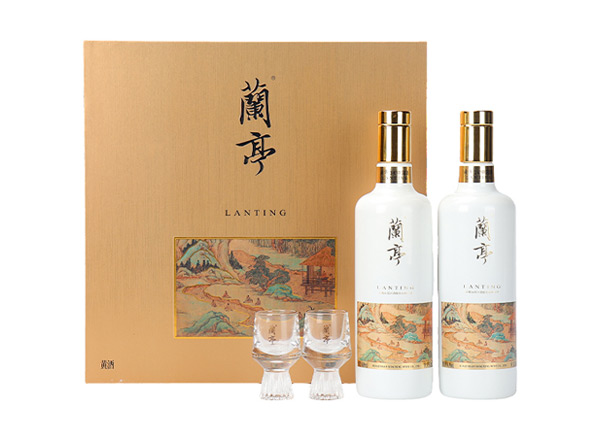 郑州会稽山兰亭黄酒回收国潮兰亭500ml*2礼盒装